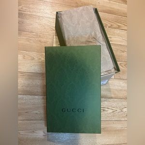 Authentic “Gucci” shoe box with wrapping papers